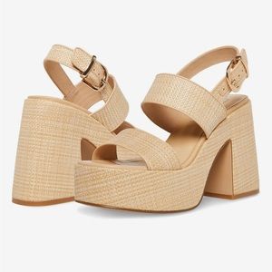 Steve Madden | Shoes | Nwt Steve Madden Valory Raffia Platform Sandal ...